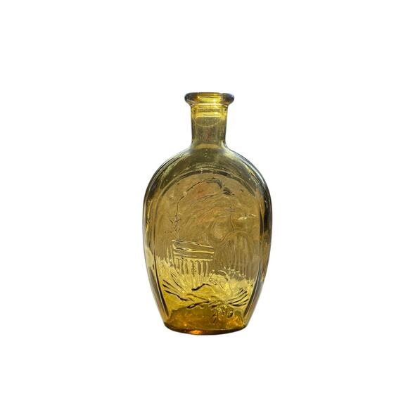 Vintage,American Eagle Decanter ,Lady Liberty 8 3/4''Golden Yellow, Bicentennial - Picture 3 of 11
